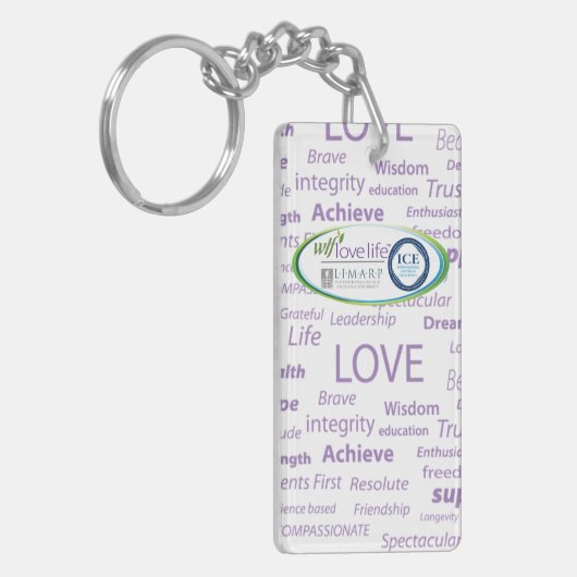 Porte-clés Porte - clé (double face) de rectangle (Devant gauche)