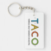 Porte-clés Porte - clé (double face) de TACO de rectangle (Devant)