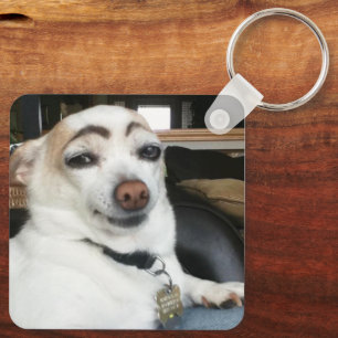 Porte-clés Porte - clé double face pour chien sourcil