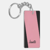 Porte-clés Porte - clé, double rayure dégrossie rectangulaire (Devant gauche)