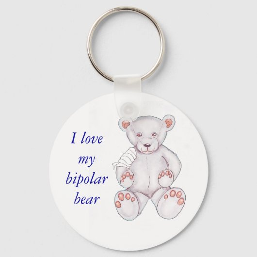 Porte-clés Porte - clé d'ours bipolaire - Customisé (Recto)