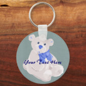 Porte-clés Porte - clé d'ours bleu et blanc (Recto)