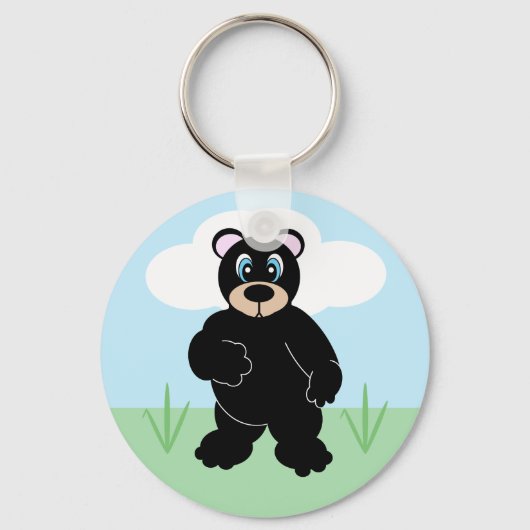 Porte-clés Porte - clé d'ours caricature (Recto)