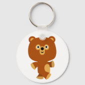 Porte-clés Porte - clé d'ours de caricature assertive mignon (Recto)
