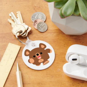 Porte-clés Porte - clé d'ours éergeant de dessin mignon