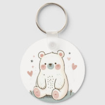 Porte - clé d'ours mou - Accessoire animal adorabl