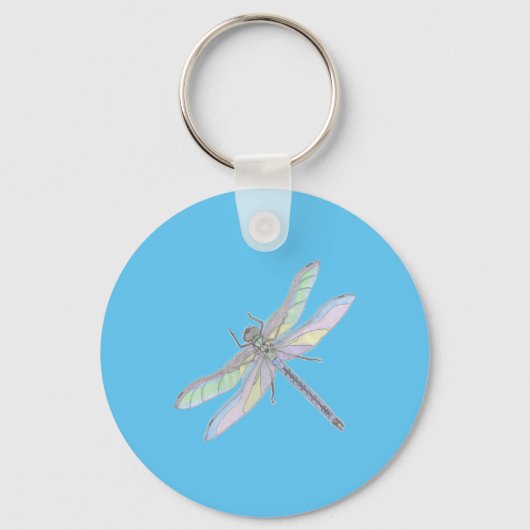 Porte-clés PORTE - CLÉ DRAGONFLY (bleu) (Recto)