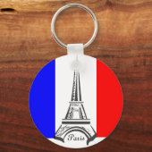 Porte-clés Porte - clé Drapeau Français Tour Eiffel (Recto)