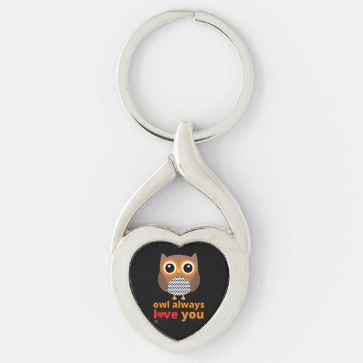 Porte-clés porte - clé drôle "OWL TOUJOURS VOUS AIME" (Devant)
