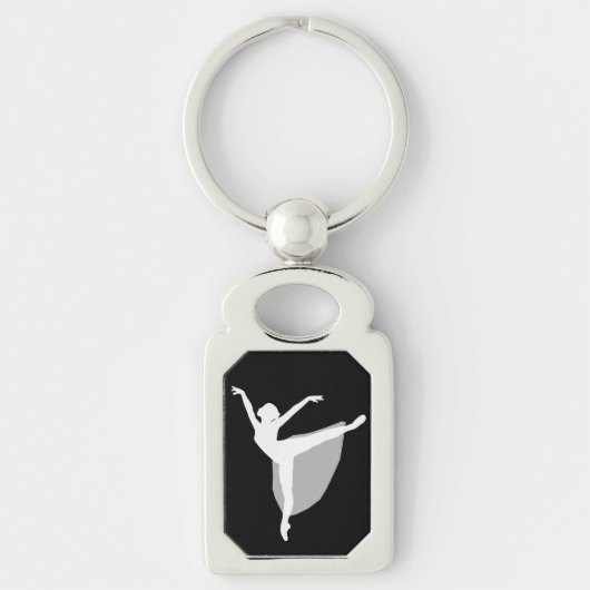 Porte-clés Porte - clé du ballet 1, silhouette de blanc de (Devant)