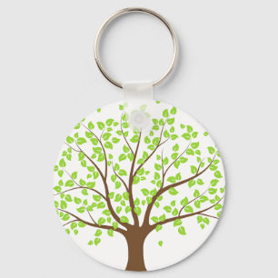 Porte-clés Porte - clé du bouton Arbre vert d'été