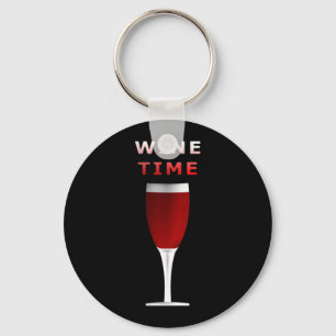 Porte-clés Porte - clé du bouton Arrondir le temps de vin