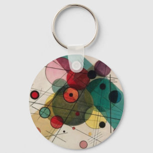 Porte-clés Porte - clé du bouton Cercles Abstraits Kandinsky