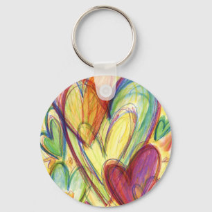 Porte-clés Porte - clé du bouton Coeurs de guérison