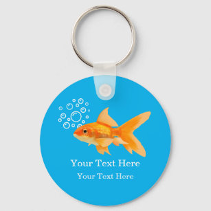 Porte-clés Porte - clé du bouton de message Cute Goldfish