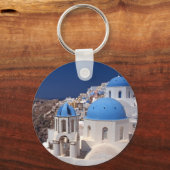 Porte-clés Porte - clé du bouton de Santorini Grèce (Recto)
