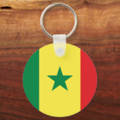 Porte-clés Porte - clé du bouton Drapeau Sénégal (Recto)