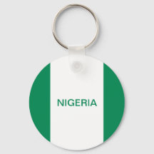 Porte - clé du bouton du drapeau du Nigeria