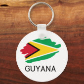 Porte-clés Porte - clé du bouton Guyana (Recto)