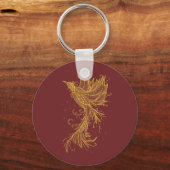 Porte-clés Porte - clé du bouton Lineart du Phénix d'or (Recto)
