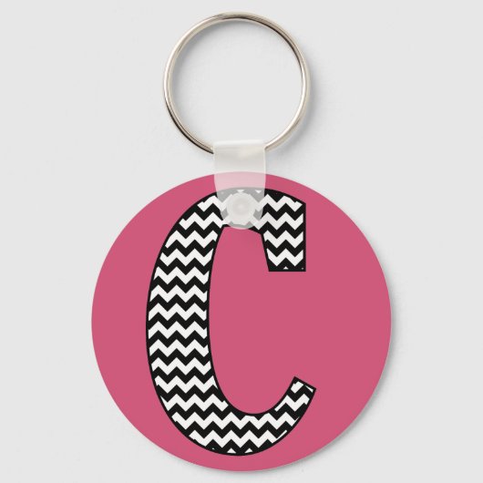 Porte-clés Porte - clé du bouton Monogramme "C" de Chevron no (Recto)