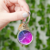 Porte-clés Porte - clé du bouton papillon violet (main)