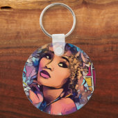 Porte-clés Porte - clé du bouton Pop Art Princess (Recto)