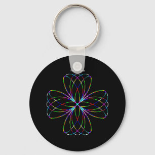 Porte-clés Porte - clé du bouton rond #43 - 2,25 po