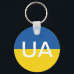 Porte-clés Porte - clé du bouton rond du drapeau ukrainien<br><div class="desc">Porte - clé du bouton rond du drapeau ukrainien. Porte - clé jaune bleu ukrainien avec des monogrammes. Ajoutez votre propre texte ou devis personnalisé.</div>