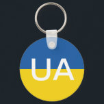 Porte-clés Porte - clé du bouton rond du drapeau ukrainien<br><div class="desc">Porte - clé du bouton rond du drapeau ukrainien. Porte - clé jaune bleu ukrainien avec des monogrammes. Ajoutez votre propre texte ou devis personnalisé.</div>