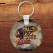 Porte-clés Porte - clé du cercle métallique - Ils ne nous aim (Recto)