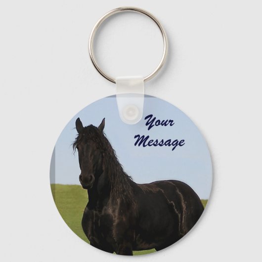 Porte-clés Porte - clé du cheval friésien 5 (Recto)