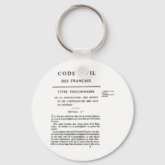 Porte-clés Porte - clé du Code civil français.