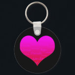 Porte-clés Porte - clé du coeur de l'espoir<br><div class="desc">Un coeur rose fait dans un style sombre dégradé avec des mots encourageants et inspirants comme la compréhension, l'empathie, la paix, la sérénité, le souhait, la guérison, l'harmonie, l'espoir, karma, amis, compassion, la tranquillité et l'amour</div>