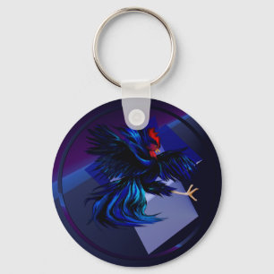 Porte-clés Porte - clé du coq de combat noir
