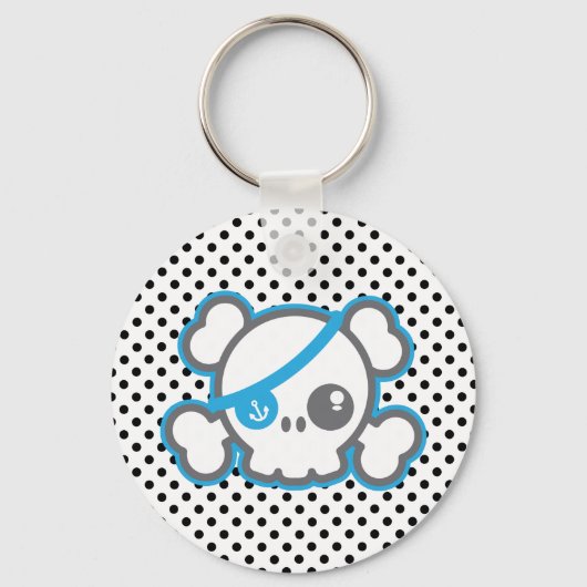 Porte-clés Porte - clé du crâne de Kawaii Pirate (Recto)