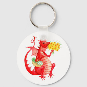 Porte-clés Porte - clé du dragon rouge gallois