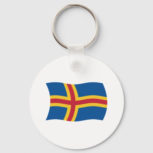 Porte-clés Porte - clé du drapeau Aaland (Recto)
