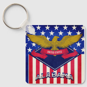 Porte-clés Porte - clé du drapeau Alabama USA