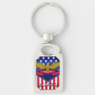 Porte-clés Porte - clé du drapeau Alaska USA
