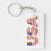 Porte-clés PORTE - CLÉ du drapeau américain (Devant)