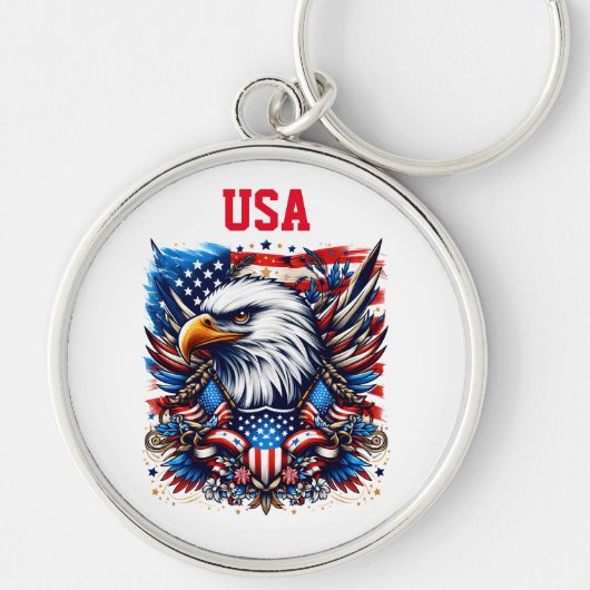 Porte-clés PORTE - CLÉ du drapeau américain (Devant)