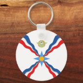 Porte-clés Porte - clé du drapeau assyrien (Recto)