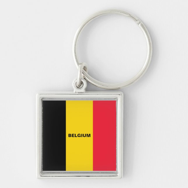 Porte-clés Porte - clé du drapeau belge (Devant)