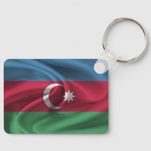 Porte-clés Porte - clé du drapeau d'Azerbaïdjan (Recto)