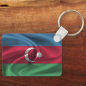 Porte-clés Porte - clé du drapeau d'Azerbaïdjan (Recto)