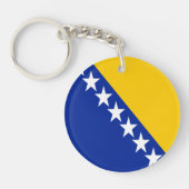 Porte-clés Porte - clé du drapeau de Bosnie-Herzégovine patri (Devant)