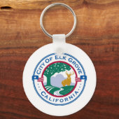 Porte-clés Porte - clé du drapeau de Elk Grove (Californie) (Recto)