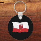 Porte-clés Porte - clé du drapeau de Gibraltar (Recto)