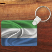 Porte-clés Porte - clé du drapeau de la Sierra Leone (Recto)